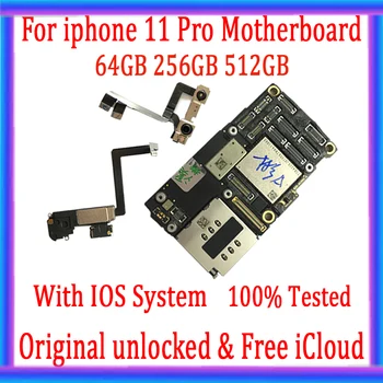 

For iPhone 11 Pro motherboard With/Without Face ID Factory unlocked logic motherboard clean iCloud for iPhone 11pro IOS Plate