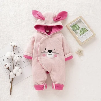 

New Spring Autumn Baby Rompers Cute Cartoon Rabbit Infant Girl Jumpers Kids Baby Jumpsuits Outfits Baby Clothes