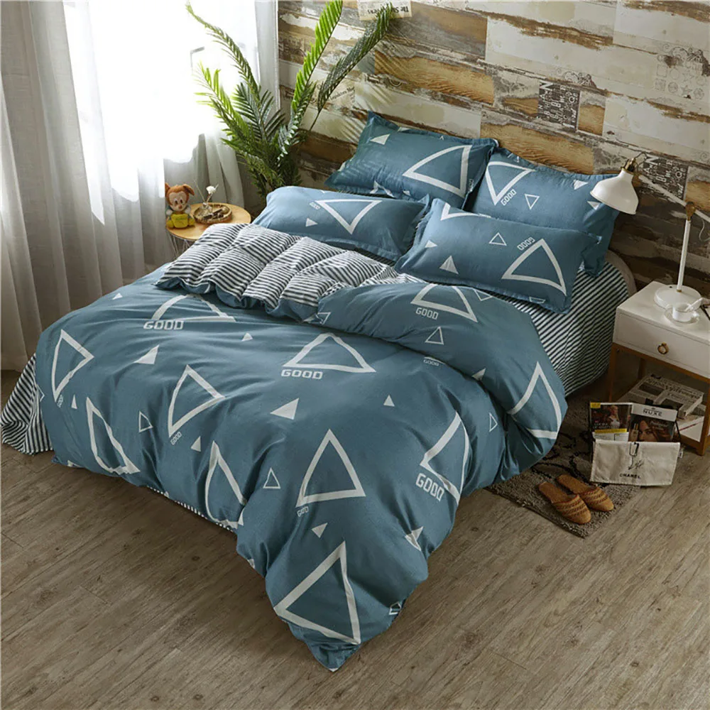 Blue Bedding Set Thumпостельные принадлежности комплект постельного белья королевского размера Снежинка фантазия ночь высокого класса пододеяльник Королева Полный Твин один уникальный дизайн постельный комплект - Цвет: Blue Bedding Set