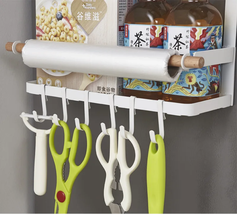 Кухонный холодильник боковая настенная стойка из кованого железа Металлическая