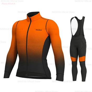 

Cycling Jersey set 2020 New nw Orange Road Long Sleeve Set Mountain Racing Bicycle Clothing Maillot Ropa Ciclismo clothing