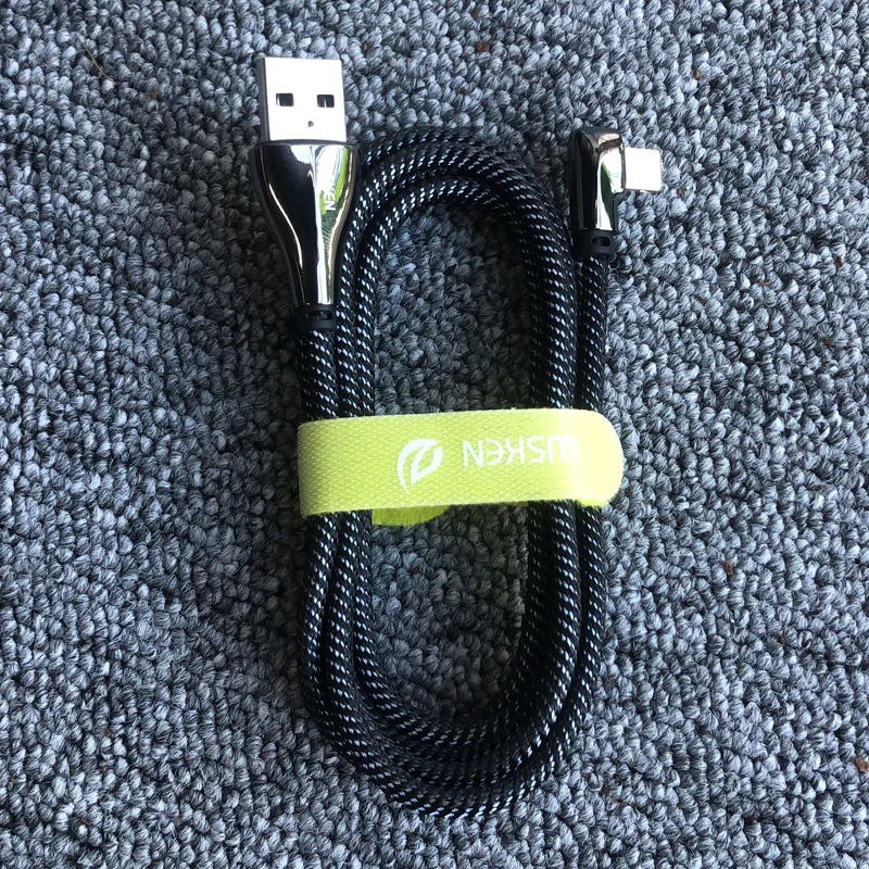 Wsken 90 градусов USB кабель для быстрой зарядки iPhone 6S 7 8 Plus X Xr Xs Max 5 2A зарядное
