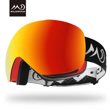 WILDMTAIN катание на сноуборде и лыжах очки, анти-туман и UV400 защиты, ветрозащитный поверх очков снежные очки для Для женщин Для мужчин молодежи