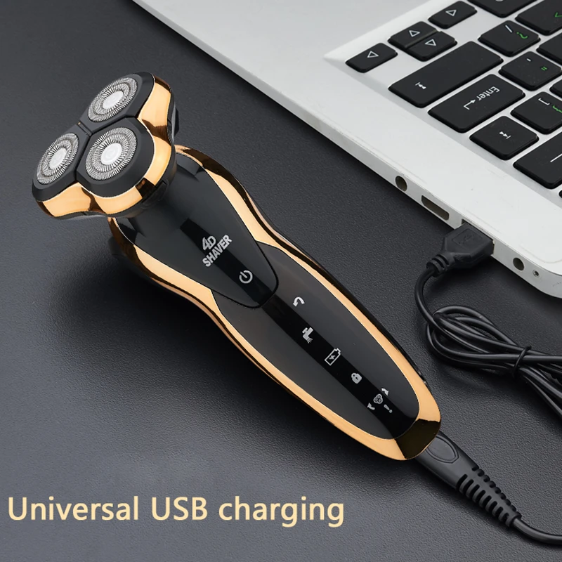 Electric Shavers Men Rechargeable Men Electric Razor USB 3Blades Portable Water Proof Shaving Machine ZOZEN Shavers Electric Shaver