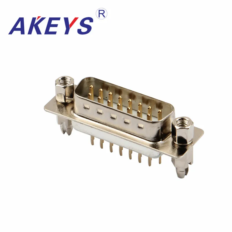 VGA Interface DB 15 Pin Double Row White Core Male Harpoon Pin VGA Adapter Interface