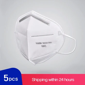 

5Pcs Mascherine Face Mask Dustproof Mask Dust Mask PM2.5 Windproof Foggy Haze Pollution Respirator маска медицинская mascarillas
