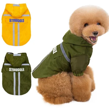 

Outdoor Dog Raincoat Pet Waterproof Jackets S-XXL Pet Rain Coat Hoody PU Raincoat for Dogs Cats Apparel Clothes Wholesale