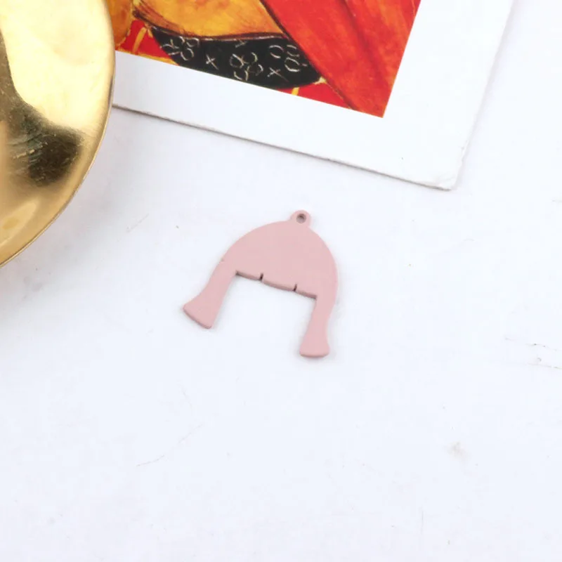 5 Kawaii резиновые Подвески эмалевый сплав 10 шт. 25*25 мм милые девушки волосы DIY ювелирных изделий Украшение аксессуары модные серьги кулон - Окраска металла: 5