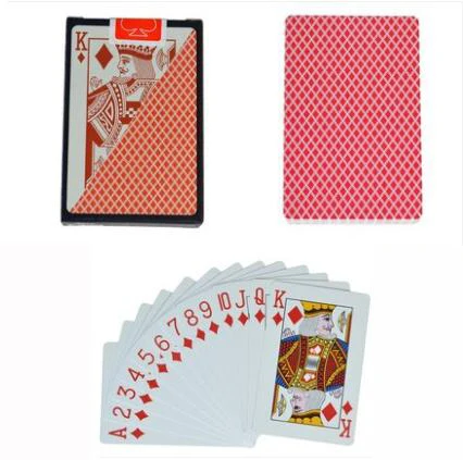 1 колода/54 шт ПВХ игральные карты водонепроницаемые игральные карты пластиковые покерные карты покер колода Whitle Gold Poker карты 57*88 мм карты - Цвет: 6688 Red