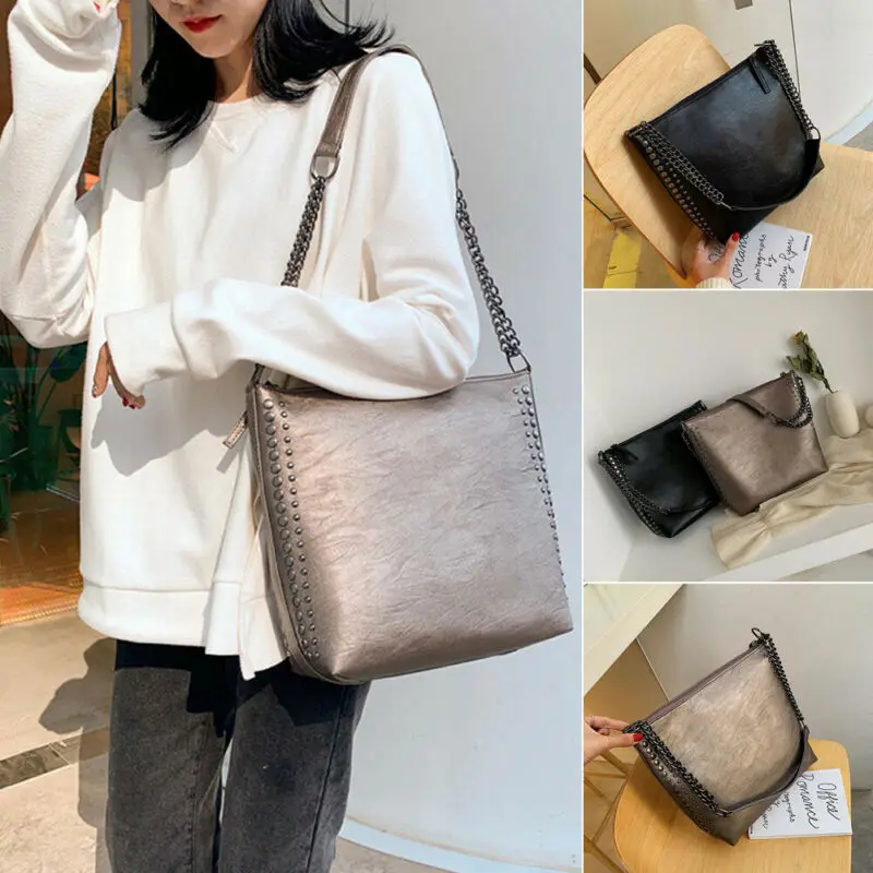 

Women Shoulder Leather Bag Fashion Handbag Retro Embossing Leather Ladies Shoulder Bag Large Tote Purse Women Handbag Tote Bag