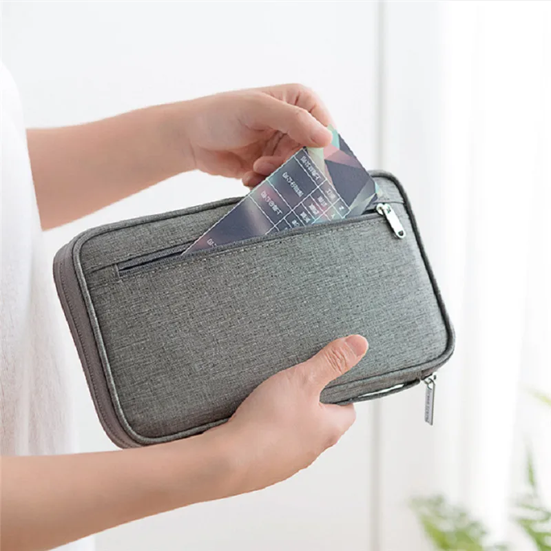 Семейная Сумочка органайзер для паспорта держатель для документов RFID карты билетов Кошелек сумка дорожные сумки