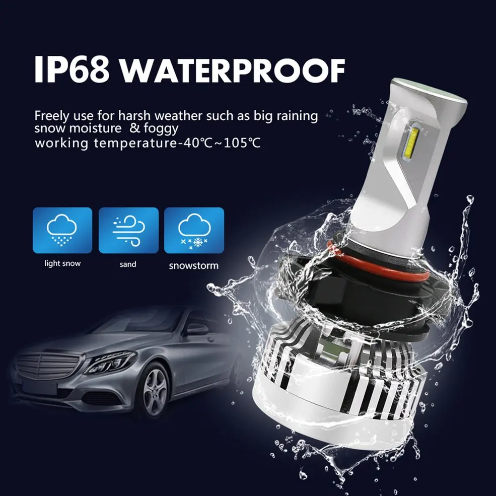 Из 2 предметов Профессиональный Супер яркий 100000LM 300 Вт Водонепроницаемая светодиодная фара комплект белый автомобиль авто лампы двигатель 880 881 9005 9006