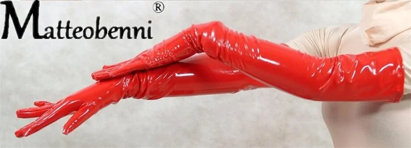 Women PU Gloves Elastic Long Faux Leather Gloves Clubwear Lingerie Costumes cycling gloves sports gloves