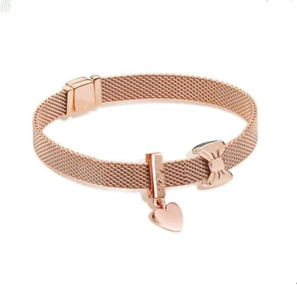 Бусины из стерлингового серебра 925 Шарм розовое золото рефлексионы предохранительный цепной зажим пробка бусины ПАН браслет Diy ювелирные изделия