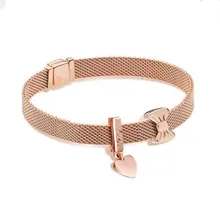 Бусины из стерлингового серебра 925 Шарм розовое золото рефлексионы предохранительный цепной зажим пробка бусины ПАН браслет Diy ювелирные изделия