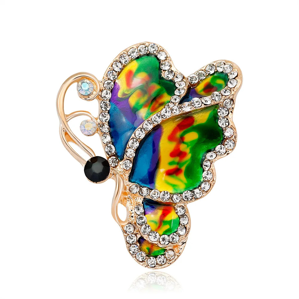 

Japanese Korean Elegant Brooch Fashion Oil Drop Color Butterfly Brooch Versatile Enamel Accessories in Man