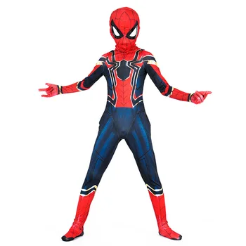 

Spiderman Children Clothing Sets Spider-Man Party Cosplay Costumes Zentai Kids Adults Hero Spider Red Blue Black Man Suits