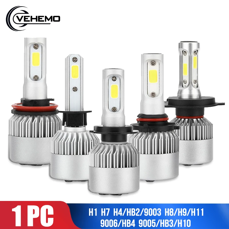 

Car Head Light Front Lamp LED Headlight Lighting Assembly Automobile Universal H7 H4/HB2/9003 Safety 9006/HB4 4000LM Replacement