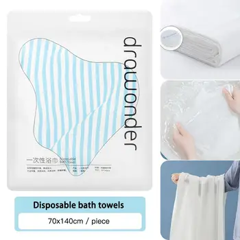 

5pcs Disposable Bath Plantfibre Towel Fabric Portable Outdoor Fast Drying Magic Cotton Travel Towels 70*140cm
