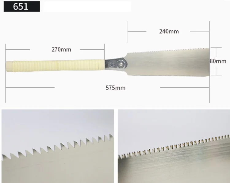 No.649 Hardwood Double-edged saw  Japanese saw Woodworking Tool Made in Japan No.611 No.616  No.651 2