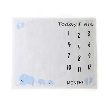 

Newborn Monthly Record Growth Milestone Blanket Swaddle Wrap Photography Props