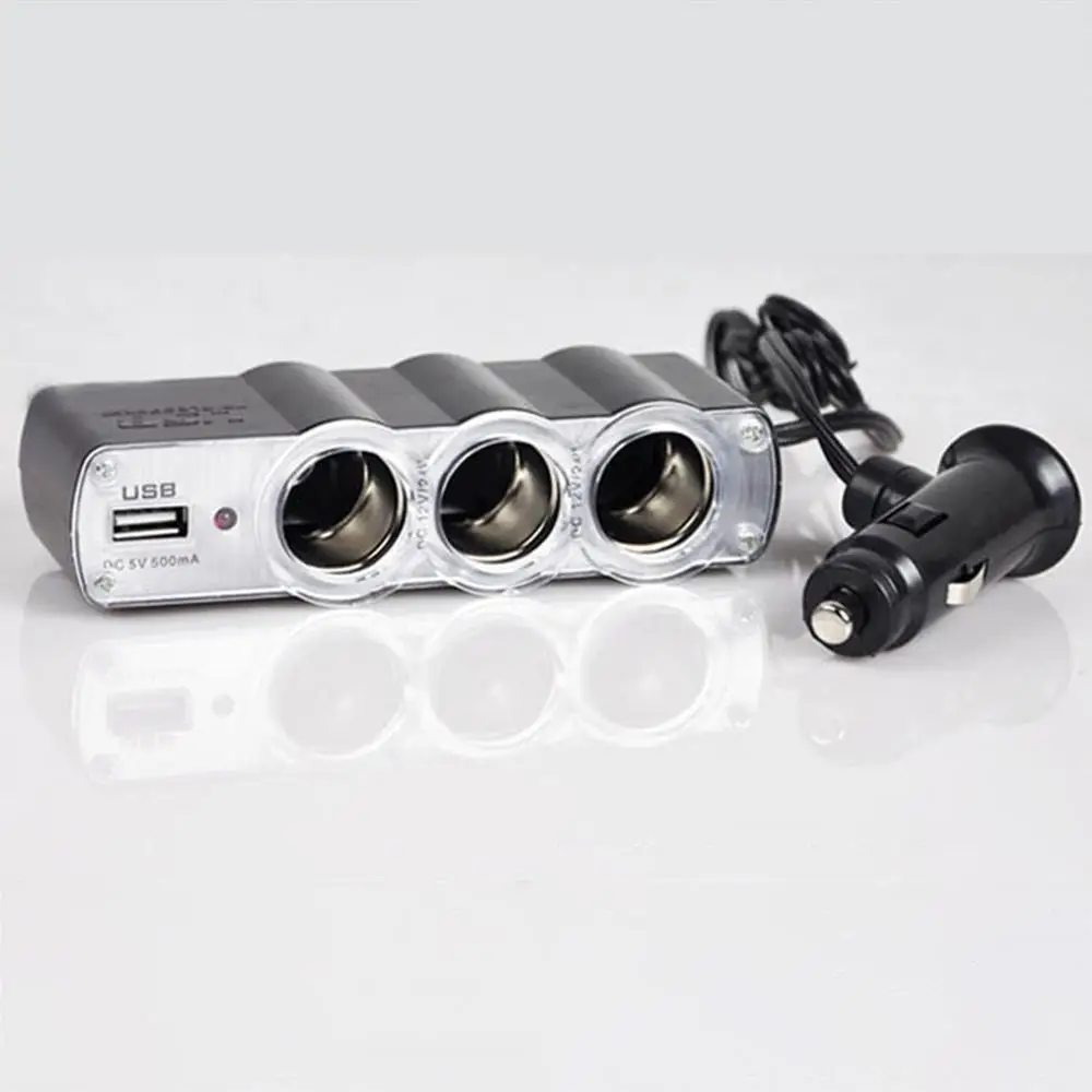 Автомобильный Usb прикуриватель один на три Usb автомобильного прикуривателя интегрированный дизайн 1 отверстие до 3 отверстия мульти-конвертер с отверстиями