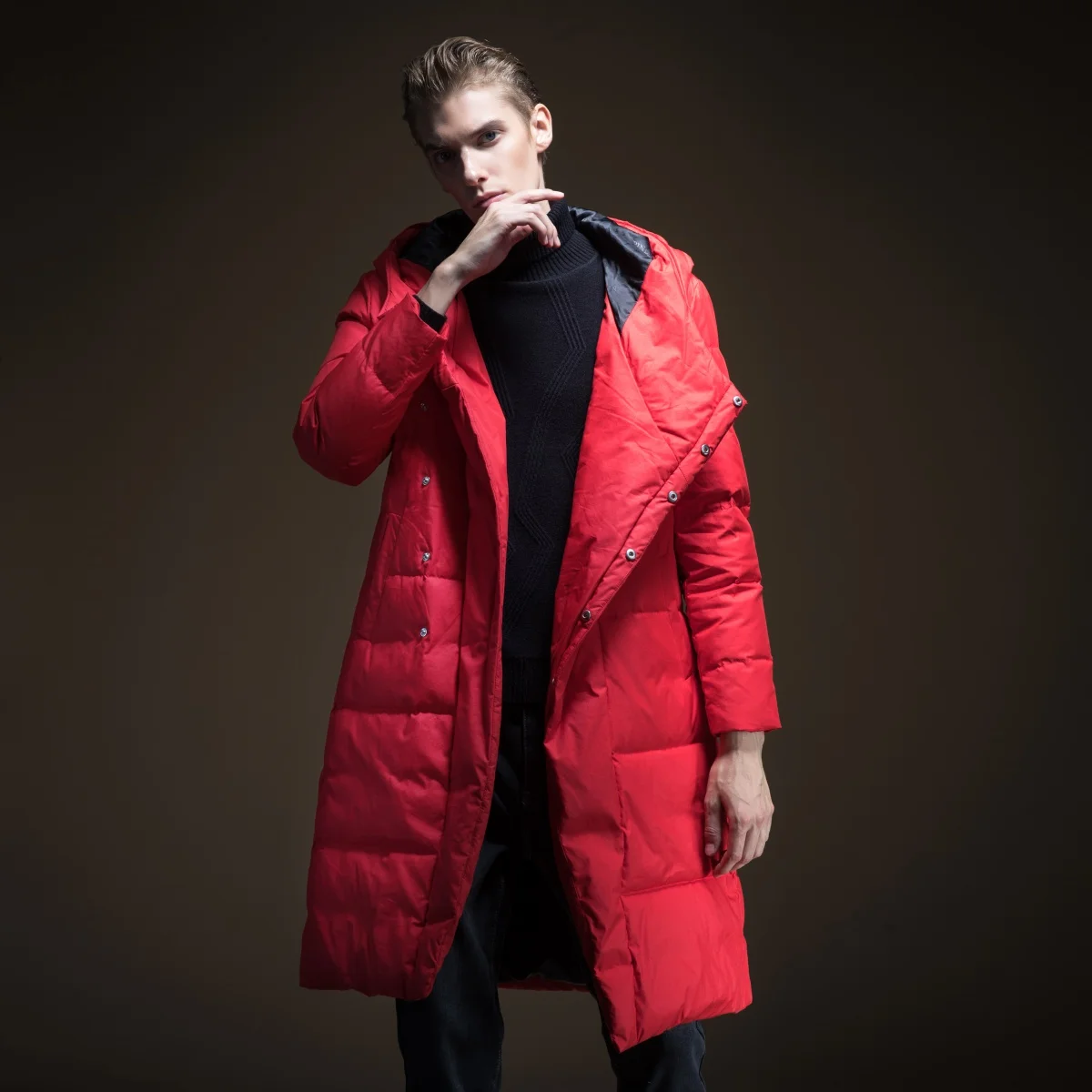 Sobretudo, горячая Распродажа, Новое поступление, продукция Pinli, сделано зимой, мужская длинная куртка на белом утином пуху, пальто B194108801