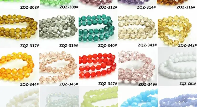 32-facettenige runde Kugeln 2mm 3mm 4mm 6mm 8mm 10mm 12mm 14mm facettierte Kristallglas lose Spacer-Perlen-Set für Schmuckherstellung DIY Bastelarbeiten – Detail 6