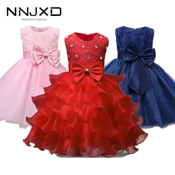 Girls Princess Flowers Ball Gown Princess Dress Kids Clothes Girls Cake Formal Dresses For Weddings Tutu Dress Party Evening 1