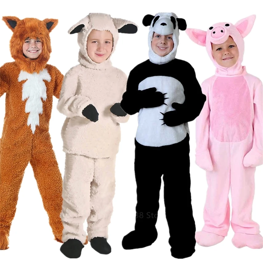 Children Animal Cosplay Costumes Halloween Party Fancy Kids Frog Pig Panda Jumpsuit Velvet Cute Stage Performance Clothing Children Animal Cosplay Costumes Halloween Party Fancy Kids Frog Pig Panda Jumpsuit Velvet Cute Stage Performance Clothing