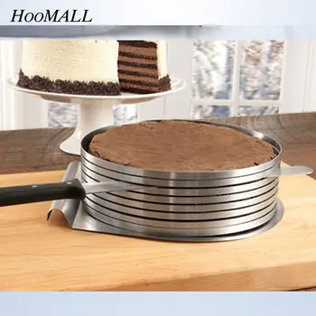 

1PC Adjustable Round Bread Cake Cutter Slicer Stainless Steel Cake Cutter 6 Layers Slicer Mousse Ring Mould Baking Tool