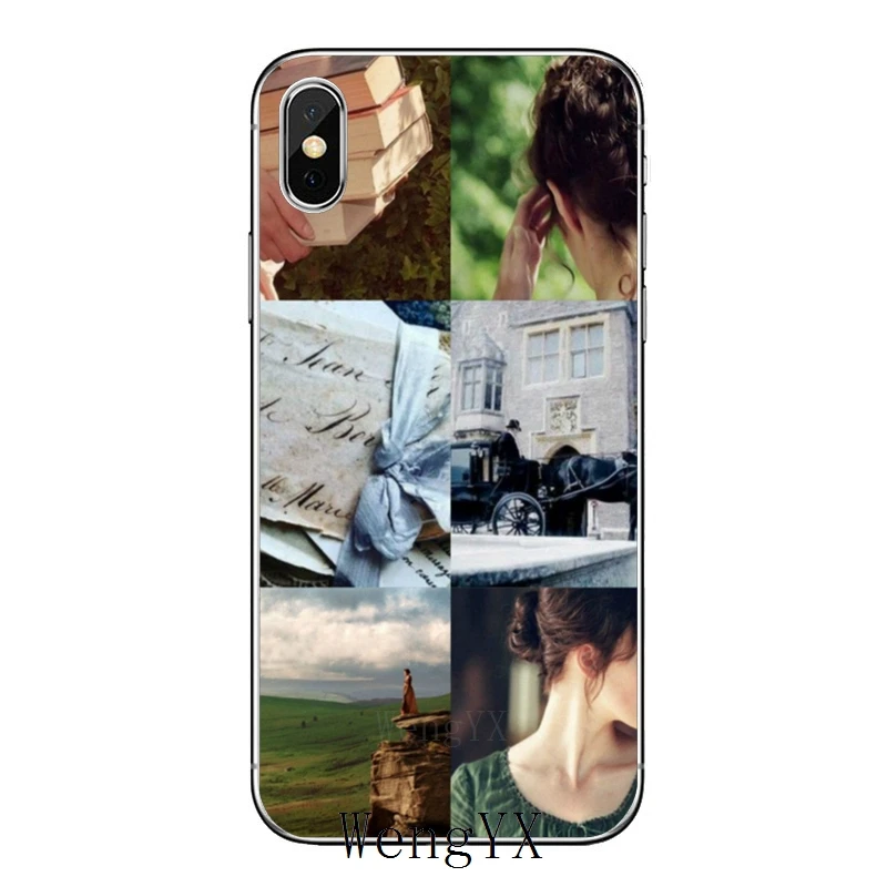 Чехол для iPhone 11 pro XR X XS Max 8 7 6s plus SE 5s 5c iPod Touch 5 6 - Цвет: Jane-Austen-A-02