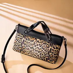 Модная сумка-шоппер в стиле пэчворк женские сумки на плечо для женщин сумки-мессенджеры леопардовые женские кожаные сумки Bolsa