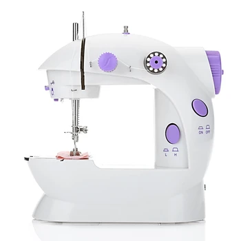 

Mini Electric Handheld Sewing Machine Dual Speed Adjustment With Light Foot Double Threads Pedal Sewing Machine Us Plug