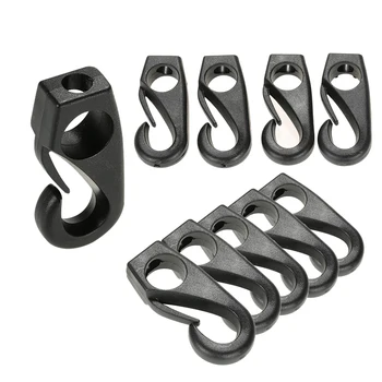 

10pcs Bungee Hook Accessories Tie Down Clips Plastic Camping Loop Buckle Marine Fishing Water Sports Kayak Canoe Shock Line
