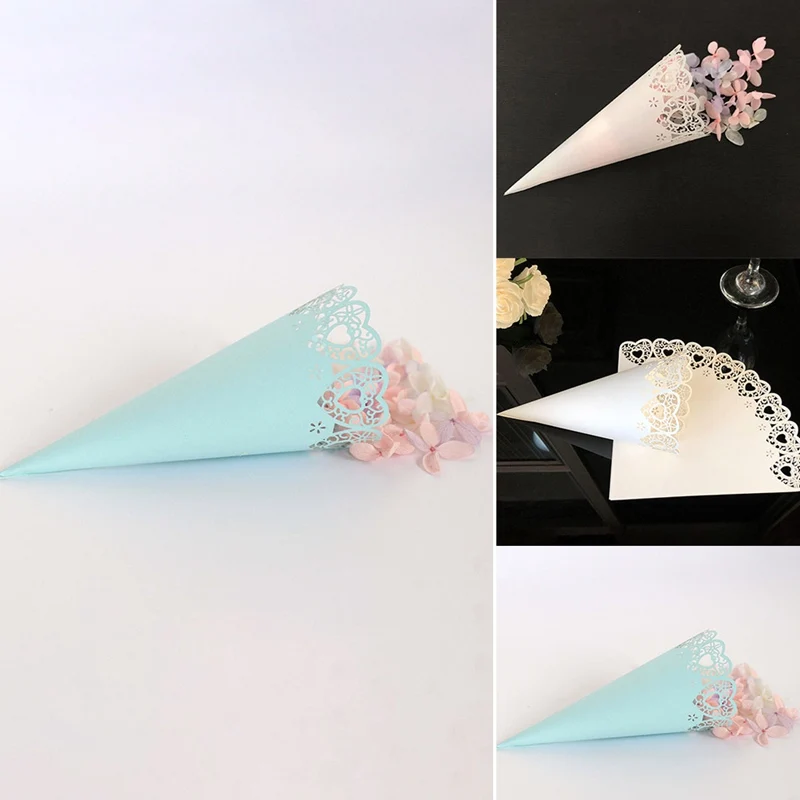 50 шт. выдалбливают Белый простой в использовании DIY аксессуар для событий рассеянные Цветы вечерние цилиндр с цветком легкий конфетти бумажный стаканчик свадьба