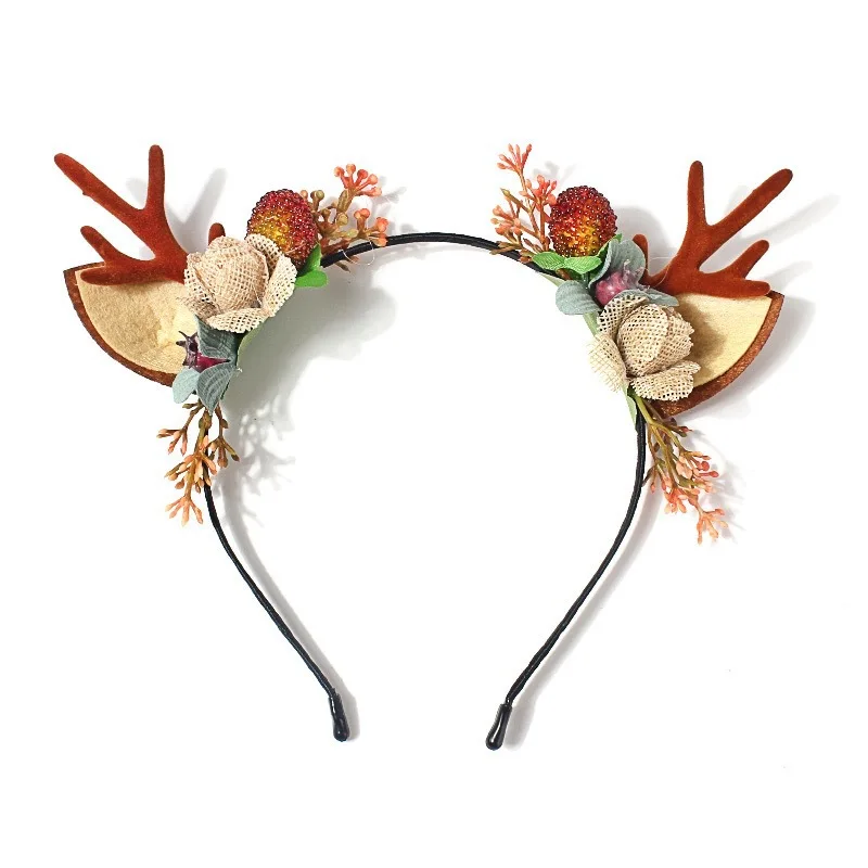 

Adornos Navidad 2022 Natal Christmas Headband Hair Accessories Deer Ears For Kids Adult Christmas Party Headband