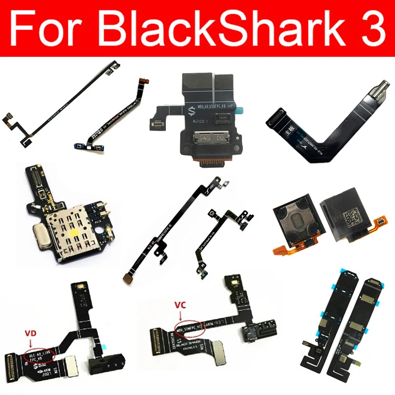 Гибкий кабель для наушников Xiaomi Black Shark 3 KLE-A0 Flashlight LCD | Мобильные телефоны и