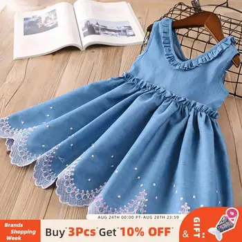

Bear Leader Girls Party Dress New Brand Summer Girls Princess Dress Lace Flower Kids Dress Kids Elegant Suits Children Outfits
