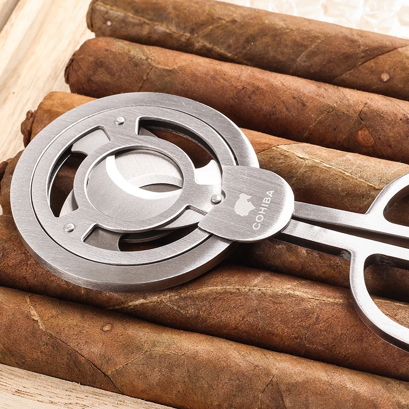 COHIBA тройные 3 лезвия из нержавеющей стали серебряный тон резак для сигар