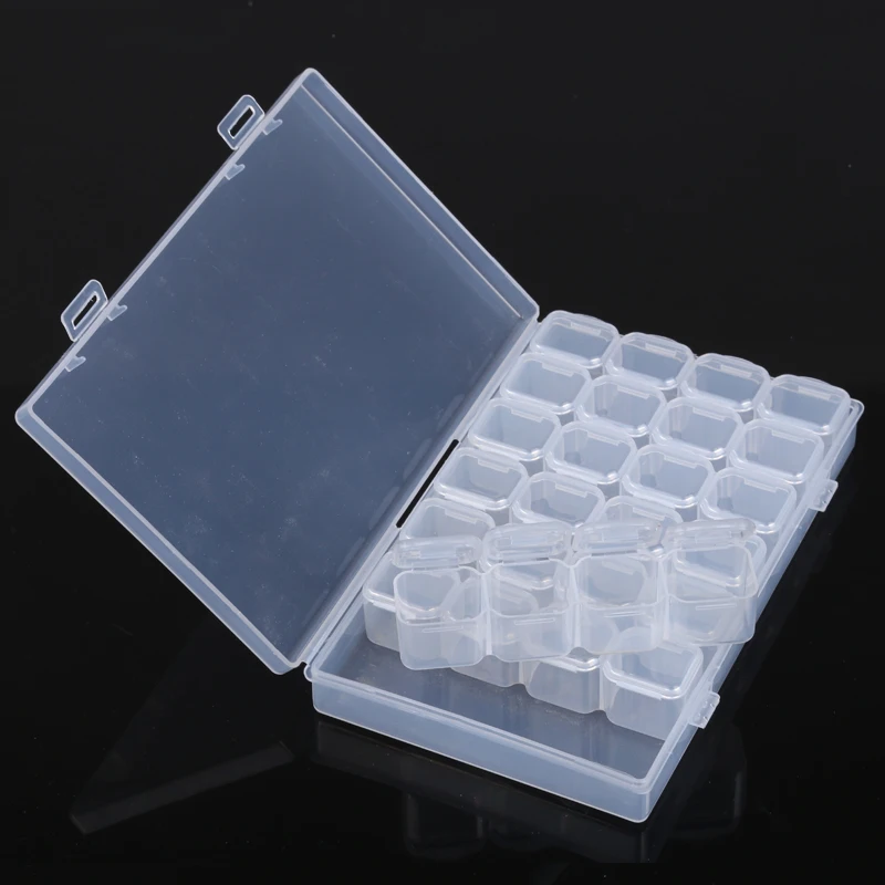 28 Grid Portable Screw IC Chip Storage Box Electronic Component Parts Small Hardware Plastic Transparent Container Toolbox 3