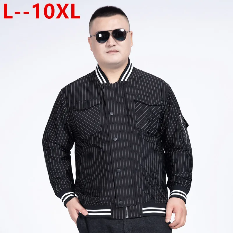 8XL 7XL бейсбольная куртка мужская Весенняя Осенняя Повседневная однотонная Модная приталенная куртка-бомбер на молнии мужская верхняя одежда мужская Тонкая куртка-пилот