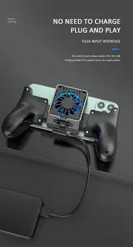

PUBG Game Controller Gamepad Joystick Six Finger Metal Trigger Shooting Free Fire Gamepad For IPhone Android Joystick 2010