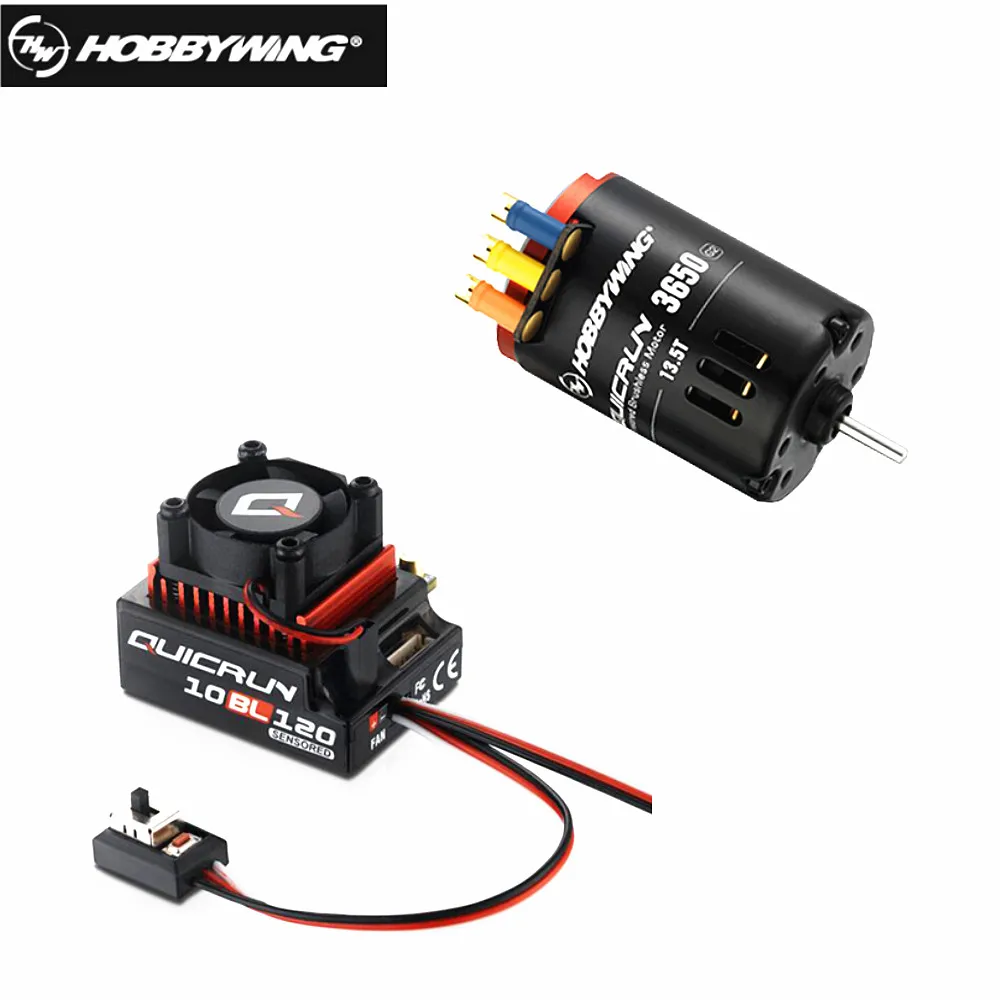 New style HobbyWing QuicRun 3650 SD G2 with QuicRun 10BL120 120A Sensored+LED Program Box_General comb for RC 1/10 cars