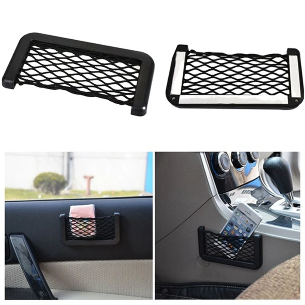 Car Net Bag Phone Holder Storage Pocket Organizer for Audi A6 C5 BMW F10 Toyota Corolla Citroen C4 Nissan Qashqai Ford Focus