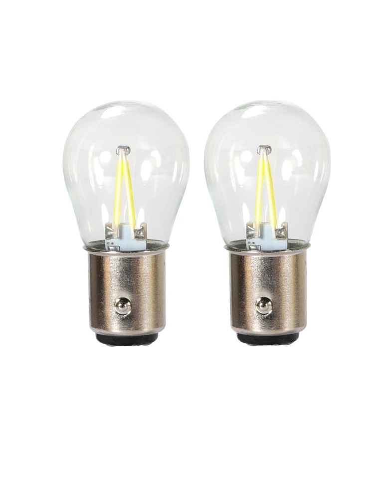 P21W светодиодный BA15S 1156 COB филаментные чипы сигнальная лампа 1157 BAY15D P21/5W лампы