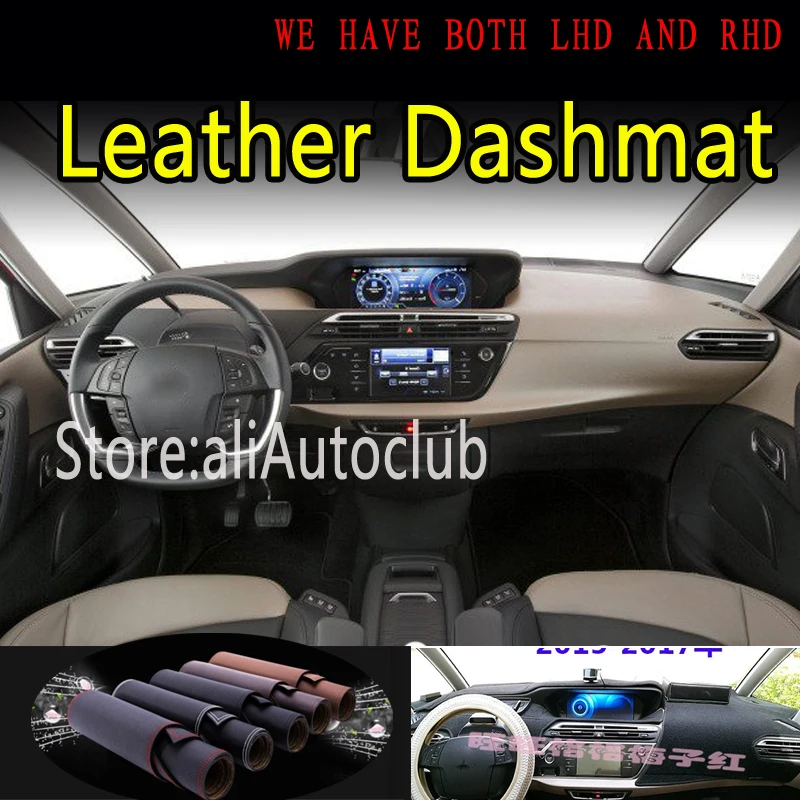 Housse De Tableau De Bord En Cuir Pour Citroen Grand C4 Picasso G2 15 Pare Soleil Accessoire Automobile Aliexpress