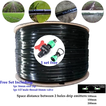 

1000M 16mm 1-hole or 2-Hole Micro Irrigation System Drip Tape Space Distance 10cm to Columbia via E-ems