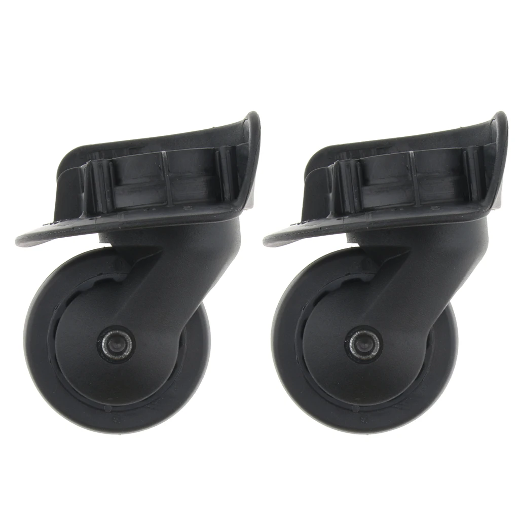 1 Pair Luggage Wheels Replacement Universal Trolley Fixed Casters - Flexible and High Quality （A65-Small Size）