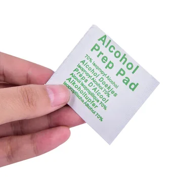 

100Pcs Premium Wipes 70% Alcohol Prep Pads Sterilization Home First Aid Skin Cleanser Wet Swabs Pads Set NEW